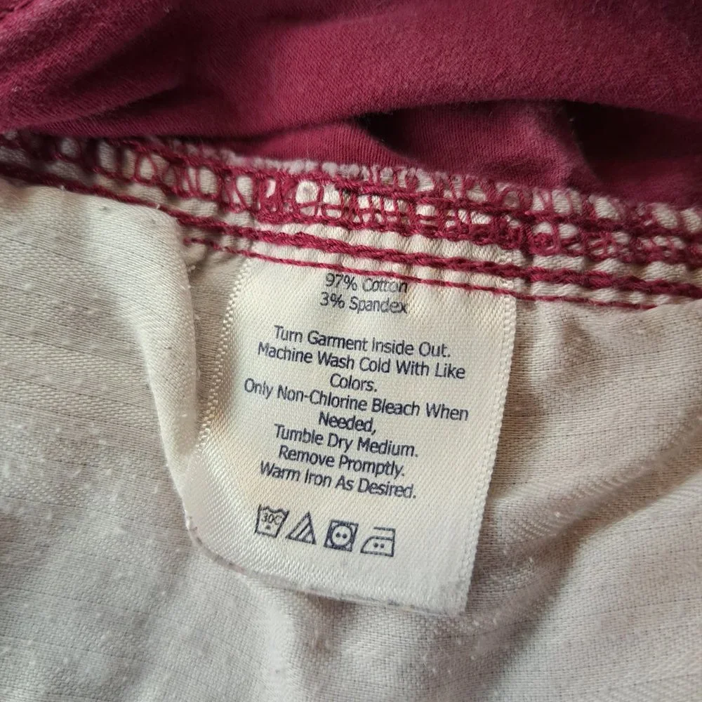 Eddie Bauer Raspberry Colored Denim Shorts Size 10